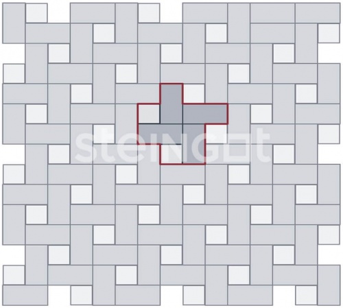 Квадрат 100*100*60 Белый (верхний прокрас), Steingot
